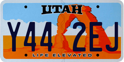 UT license plate Y442EJ