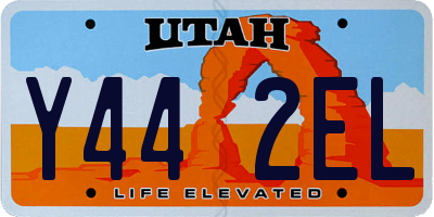 UT license plate Y442EL