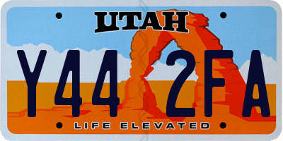 UT license plate Y442FA
