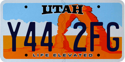UT license plate Y442FG