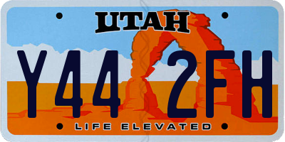 UT license plate Y442FH