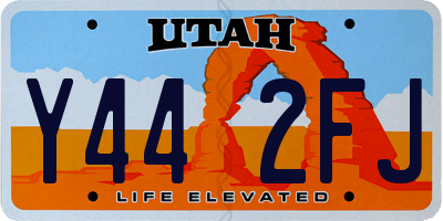 UT license plate Y442FJ