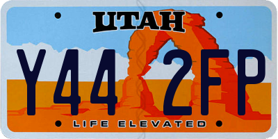 UT license plate Y442FP