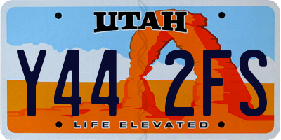 UT license plate Y442FS