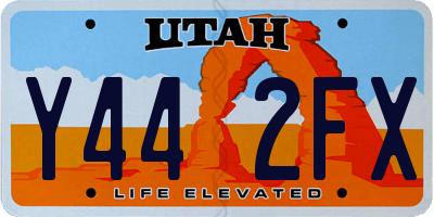 UT license plate Y442FX
