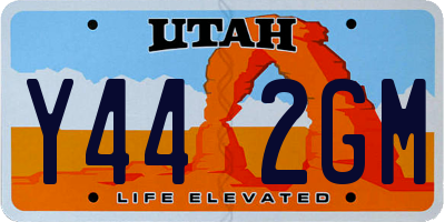 UT license plate Y442GM