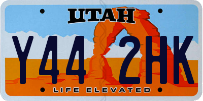 UT license plate Y442HK