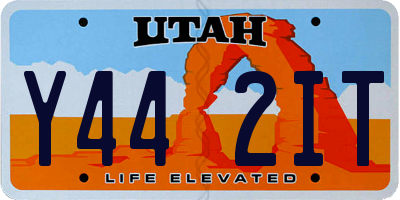 UT license plate Y442IT