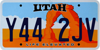 UT license plate Y442JV