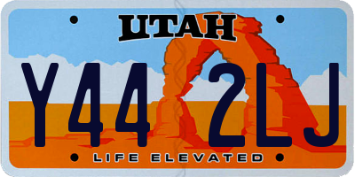UT license plate Y442LJ