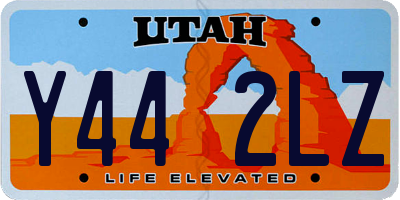 UT license plate Y442LZ