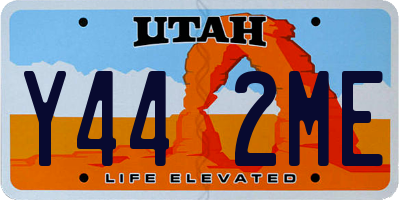 UT license plate Y442ME