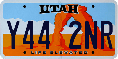 UT license plate Y442NR