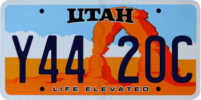 UT license plate Y442OC