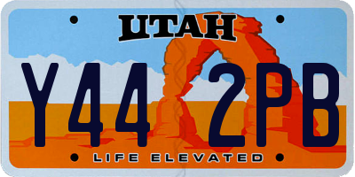 UT license plate Y442PB