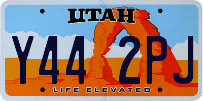 UT license plate Y442PJ