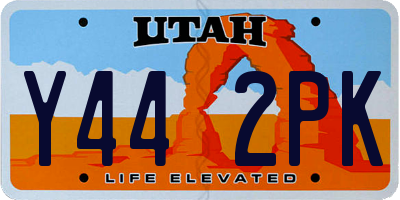 UT license plate Y442PK