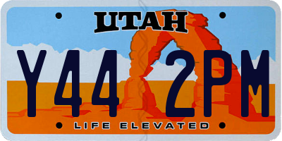 UT license plate Y442PM