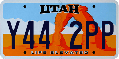 UT license plate Y442PP