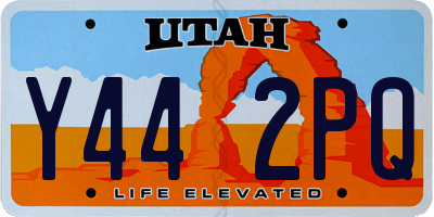 UT license plate Y442PQ