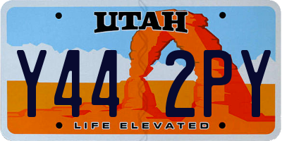 UT license plate Y442PY