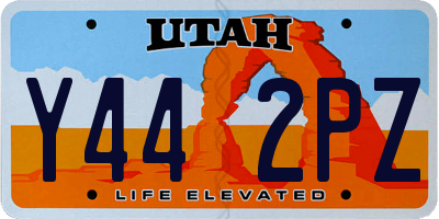 UT license plate Y442PZ