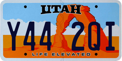 UT license plate Y442QI