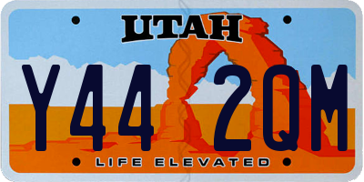 UT license plate Y442QM