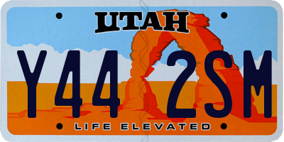 UT license plate Y442SM