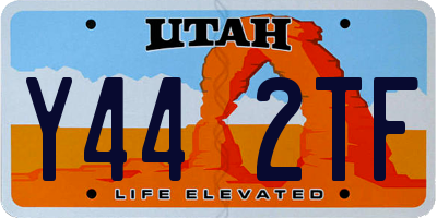 UT license plate Y442TF