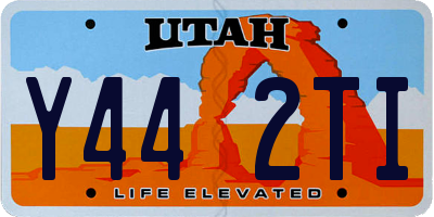 UT license plate Y442TI