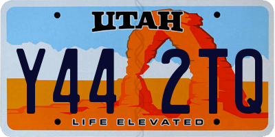 UT license plate Y442TQ