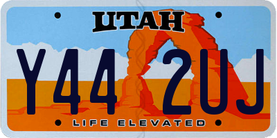 UT license plate Y442UJ