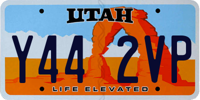UT license plate Y442VP