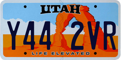 UT license plate Y442VR
