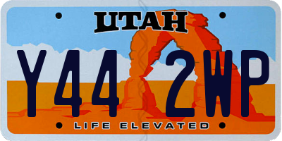 UT license plate Y442WP