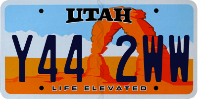 UT license plate Y442WW