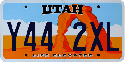 UT license plate Y442XL