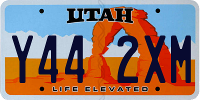UT license plate Y442XM