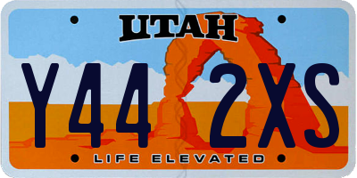 UT license plate Y442XS