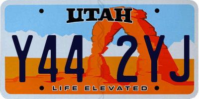 UT license plate Y442YJ