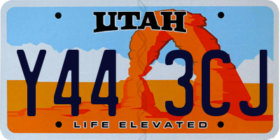 UT license plate Y443CJ