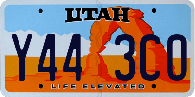 UT license plate Y443CO