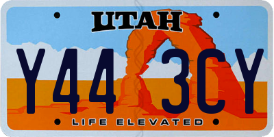 UT license plate Y443CY