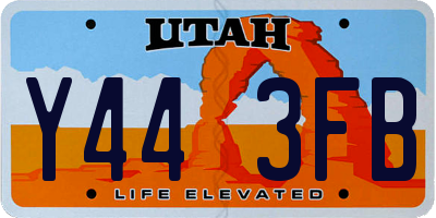 UT license plate Y443FB