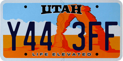 UT license plate Y443FF