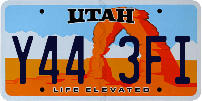UT license plate Y443FI
