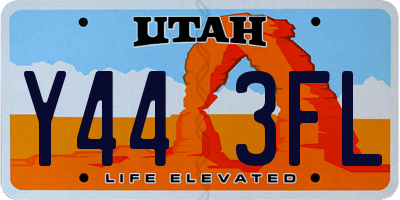 UT license plate Y443FL