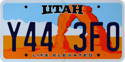 UT license plate Y443FO