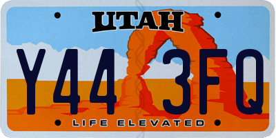 UT license plate Y443FQ